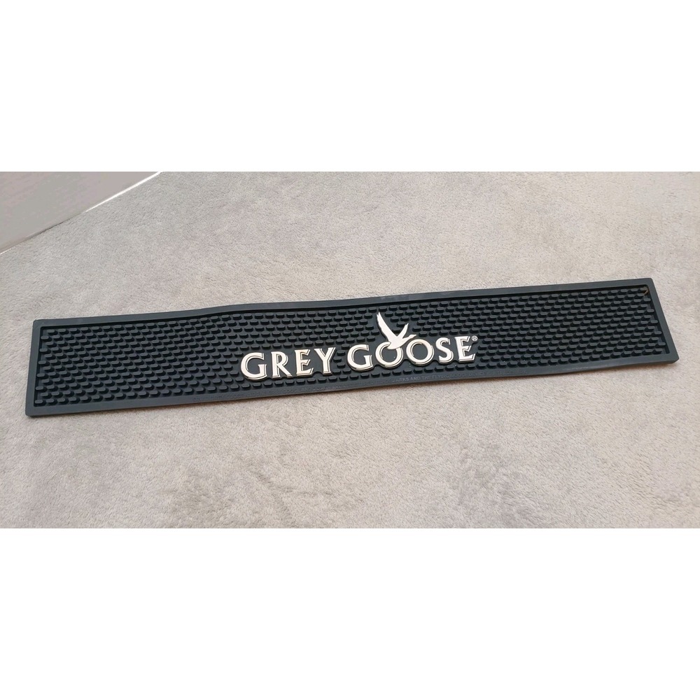 ONE (1) Grey Goose Vodka Rubber Bar Mat 23.5" x 3.5" Drip Mat Home Barware Party